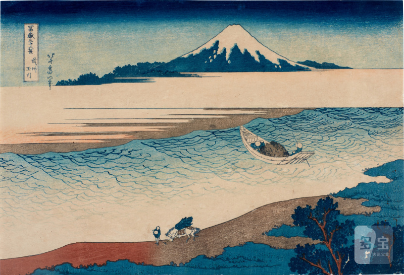 Katsushika Hokusai (1760-1849) | The Jewel River in Musashi Province (Bushu Tamagawa) | Edo period, 19th century
